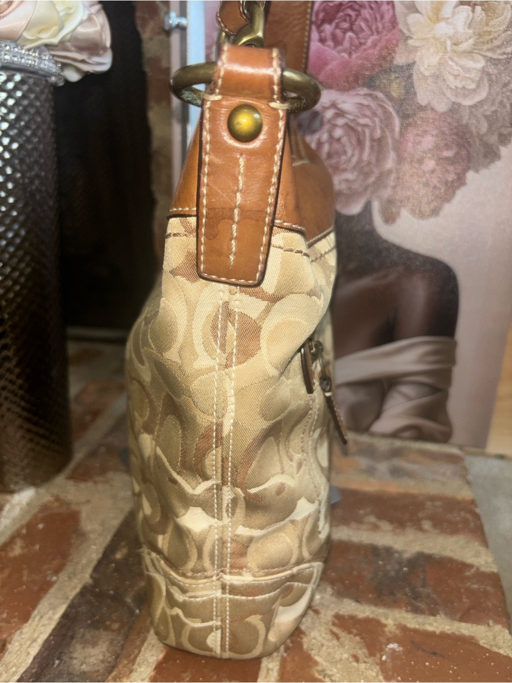 Coach Signature Boho bag Beige and Brown 2006 - Picture 8 of 9